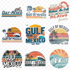 Paquete PNG retro del Golfo de México, Golfo de México 1550 PNG, Vibras playeras mexicanas PNG, Antigolfo de América PNG, Diseños de sublimación