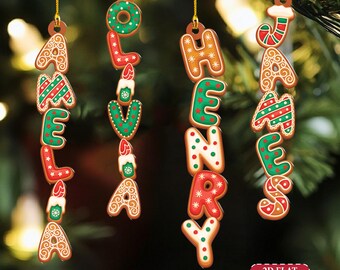 Personalized Name Christmas Ornament: Acrylic Letter Tag