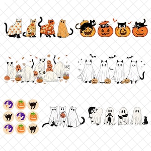 Halloween Cat Ghost Png, Girly Halloween Png, Halloween Png, Spooky Season Png, Pumpkin Halloween Png, Spooky Mama Png, Instant Download
