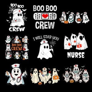 Nurse Halloween Png Bundle, Funny Nurse Ghost Png, Spooky Nurse Png, Boo Boo Crew Png, Ghost Nurse Png, Halloween Png, Instant Download