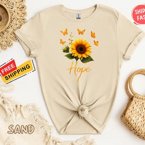Christian Shirts, Religious Shirt Gifts, Hope Faith Shirt, Christian Gifts, Sunflower Shirt, Graphic Tees, Shirts for Women, Gifts for Her