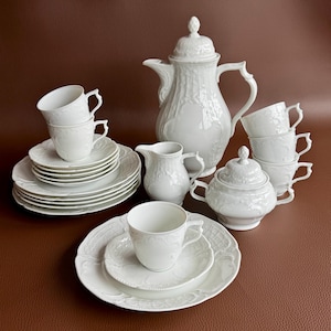 Rosenthal, Classic Rose, Sanssouci Weiß, Kaffeeservice für 6 Personen, 21-Tlg.