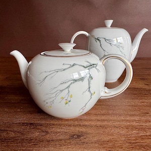 Königl. pr. Tettau Porzellan Kaffeekanne und Teekanne, Vintage 1968, Set- 2Teilig.