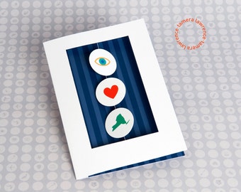 I Love New York, New York Greeting Card, Whimsical New York Card