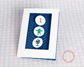 One Giant Fan, Birthday Card, Whimsical Birthday Card, Kids Birthday Card, Fun Birthday Card