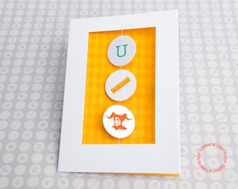 You Rule Fool, Birthday Card, Fun Birthday Card, Whimsical Birthday Card