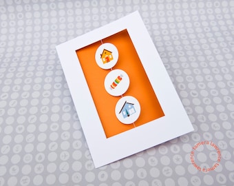 Home Sweet Home, New Home Card, Fun New Home Card, Whimsical New Home Card, Fun Housewarming Card