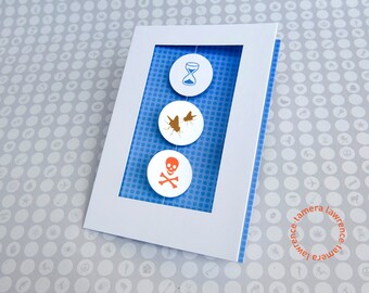 Time Flies and Then You Die, Funny Birthday Card, Whimsical Birthday Card