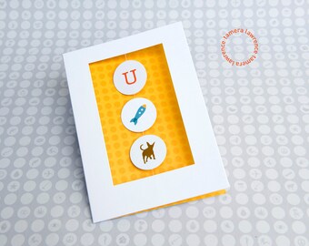 You Rock it Dog, Congratulations Card, Fun Congratulations Card, Graduation Card, Whimsical Congratulations Card, Teen Congrats Card