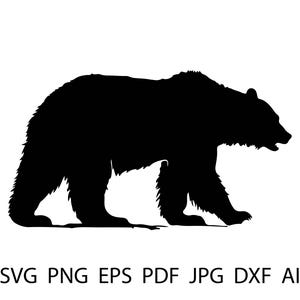Bear Silhouette svg, Papa Bear svg, Baby Bear svg, Black Bear svg, Mama Bear png, Bear Cricut File svg, Instant Digital Download svg png eps