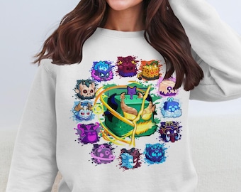 Blox Fruit All 13 Mythicals PNG Design per magliette per bambini – All Mythicals Power – Download istantaneo del design digitale a sublimazione di Blox Fruit