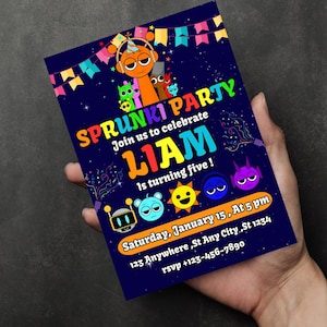 Einladung zur Sprunki-Geburtstagsparty für Jungen oder Mädchen| Einladungsvorlage für Sprunki-Partys | Bearbeitbare Einladungsvorlage. Sofortiger Download.