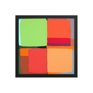 Abstract Green Framed Poster: Modern Color Field Art for Contemporary Home Decor by Alessandro Butera