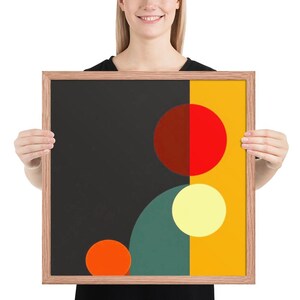 Circular Harmony Framed Poster: Elegant Modern Art for Stylish Home Decor & Unique Gift Ideas