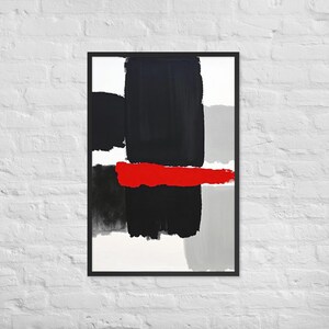 Add a Touch of Contrast with the Abstract Framed Print Rhythm of Passion, Bold Artwork, Unique Decor, Gift Idea, Modern Wall Art
