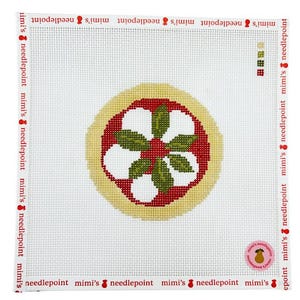 Margherita Pizza - Painted Needlepoint Canvas