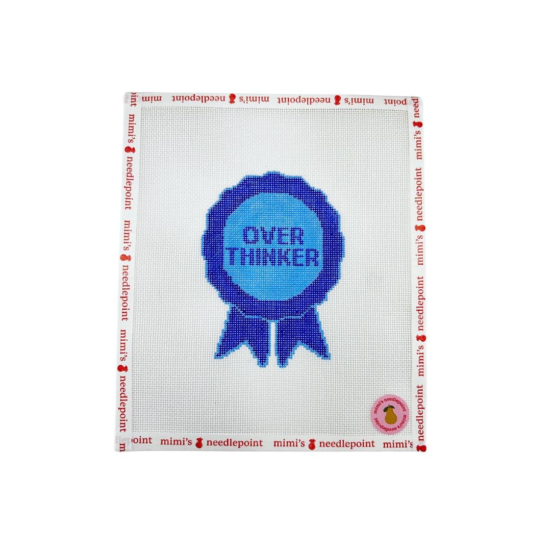 Overthinker Award - Painted Needlepoint Canvas