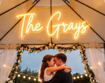 Custom Wedding Neon Sign, Personalized LED Wall Decor, Neon Light for Home Decor, Neon Sign Wedding,Neon Name Sign for Wedding Decor