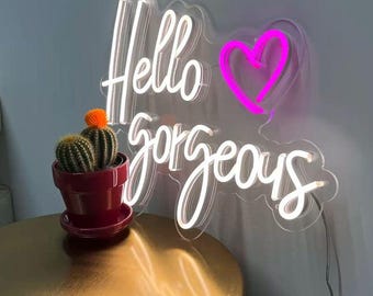 Custom LED Neon Sign: Personalized Wall Decor, Handmade