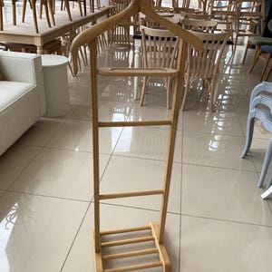 Clothes stand, wooden clothes valet, clothes hanger, bedroom clothes stand, valet stand , natural wood ,handmade, valet, office accessory