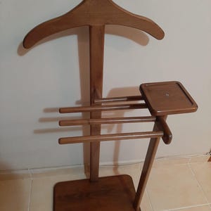 Clothes stand, wooden clothes valet, clothes hanger, bedroom clothes stand, valet stand , natural wood ,handmade, valet, office accessory