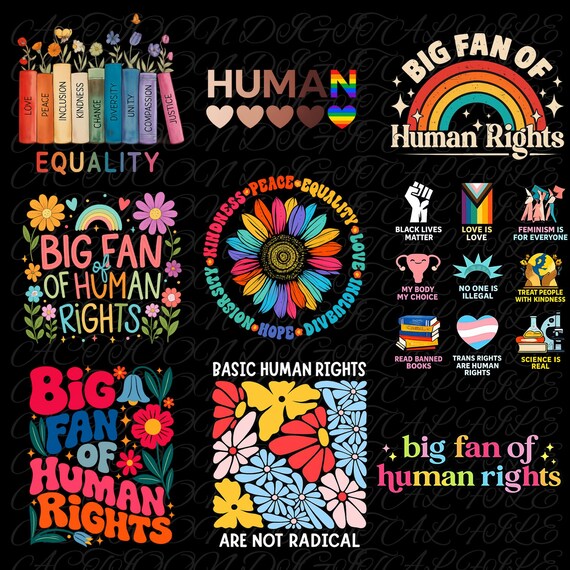 Big Fan Of Human Rights Png, Human Rights Shirt, Equality Human Rights Social Justice Png, Anti Trump Shirt, Radicalized by Basic