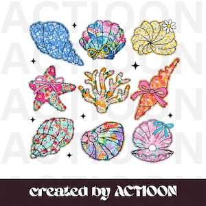 Summer Beach Png, Summer Vibes Png ,Wildflower Seashell Clam Summer Png, Floral Summer Png, Wildflower Summer, Summer Vacation Png Design