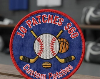 10 niestandardowych haftowanych naszywek, do prasowania lub przyszycia, według Twojego projektu