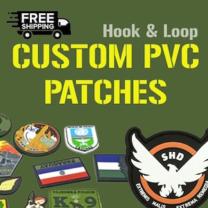 stom PVC Patches  
- Personalized PVC Patches  
- Durable PVC Patches  
- Velcro Back Patches  
- Iron-On PVC Patches  
- Waterproof Patches