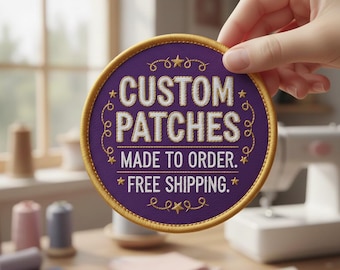 Patch bordado personalizado com seu logotipo - Crie o seu próprio!
