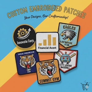 Parche bordado personalizado: termoadhesivo o cosido, diseño personalizado
