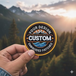 Naszywka haftowana – wykonana na zamówienie – hurtowe zamówienia hurtowe – do naprasowania lub przyszycia, spersonalizowany wzór