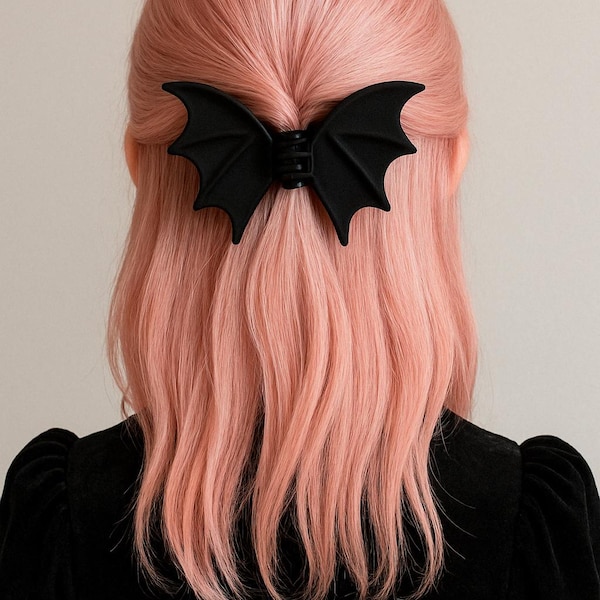 Bat Wings Hair Clip Gothic Goth Rock Punk Dark Grunge Witchy Halloween
