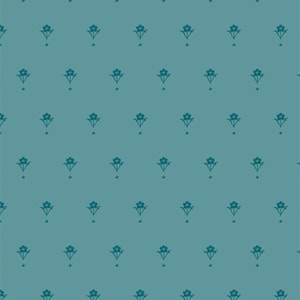 Marigold ~ Painted Porcelain Spruce MGR-55311 ~ Maureen Cracknell  ~ Art Gallery Fabrics ~ By The Yard ~ Cotton ~ Flower ~ Teal ~ Blender