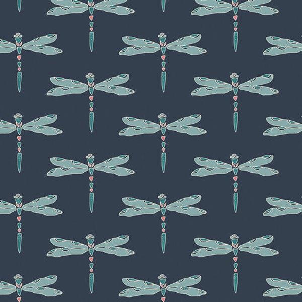 Nightfall ~ Nox Iridescence Dim NTF-67905 ~ Maureen Cracknell ~ AGF ~ 100% Cotton ~ By the Yard ~ Fat Quarters ~ 1/2 Yard Cuts ~ Dragonflies