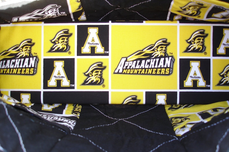 Handmade Rag Quilt Purse~Tote~Spa Bag~Lunch Bag~Small Animal Carrier~Appalachian State Mountaineers