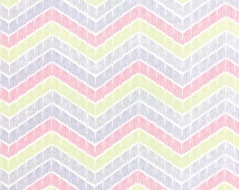 True Luck Linen ~ Chevron Coral 7203-16 ~ Stephanie Ryan ~ Moda ~ 100% Cotton ~ 1/2 YARD CONTINUOUS CUTS
