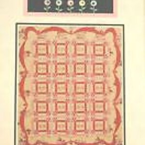 May include: A quilt pattern with the title "Summer Collision" in red text. The pattern features a red and white checkered design with a red border.