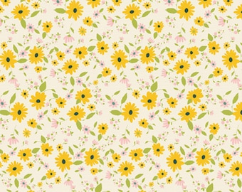 Joie De Vivre ~ Petit Potpourri Gold JOI-79123 ~ Bari J ~ Art Gallery Fabrics ~ Cotton ~ By the Yard ~ Fat Quarters ~ 1/2 Yd Cuts ~ Flowers