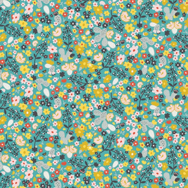 Day Trip ~ Summer Field DAT-89404 ~ Dana Willard ~ Art Gallery Fabrics ~ 100% Cotton ~ By the Yard ~ Fat Quarters ~ 1/2 Yard Cuts ~ Flowers