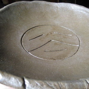 Art Dish - Ceramic Dish - Archaeology Inspired Face - Clay Dish - Pottery Bowl - Brown Bowl