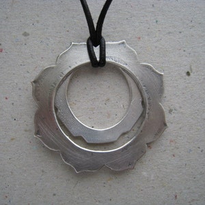 Contrasting Hoops Fine Silver Necklace Hoop Necklace Contrast Necklace image 4