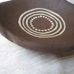 Ceramic Art Dish - Aboriginal Design - Ceramic Dish - Art Bowl