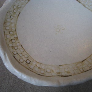 Artifact Inspired Ceramic Bowl Art Bowl Yaya Mama Stele Details Archaeology image 1