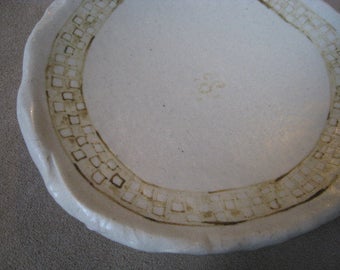 Artifact Inspired Ceramic Bowl - Art Bowl - Yaya Mama Stele Details - Archaeology