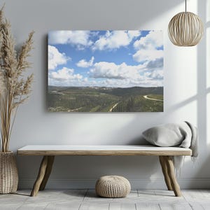 Judea mountains view real photo canvas, new home present, decorative wall hanging, dining area wall decor, pictures of israel, Holyland