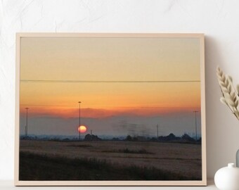 Sunset photo poster, bed room decor,  wall decor for apartments, decorative wall hanging, wallart,  dining area wall art,  livingroom art