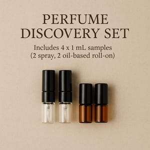 Natural Botanical Perfume Discovery Set | Natural Oil & Alcohol Perfumes | Artisan Small Batch Fragrance Sampler