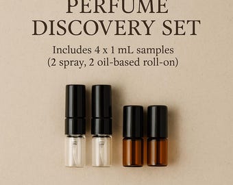 Natural Botanical Perfume Discovery Set | Natural Oil & Alcohol Perfumes | Artisan Small Batch Fragrance Sampler