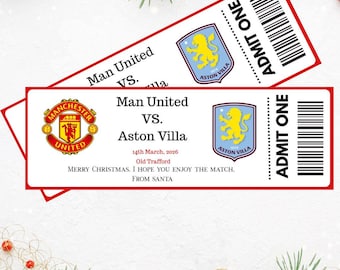 Football Match Surprise Gift Ticket | Event Ticket | Sports Ticket | Christmas
